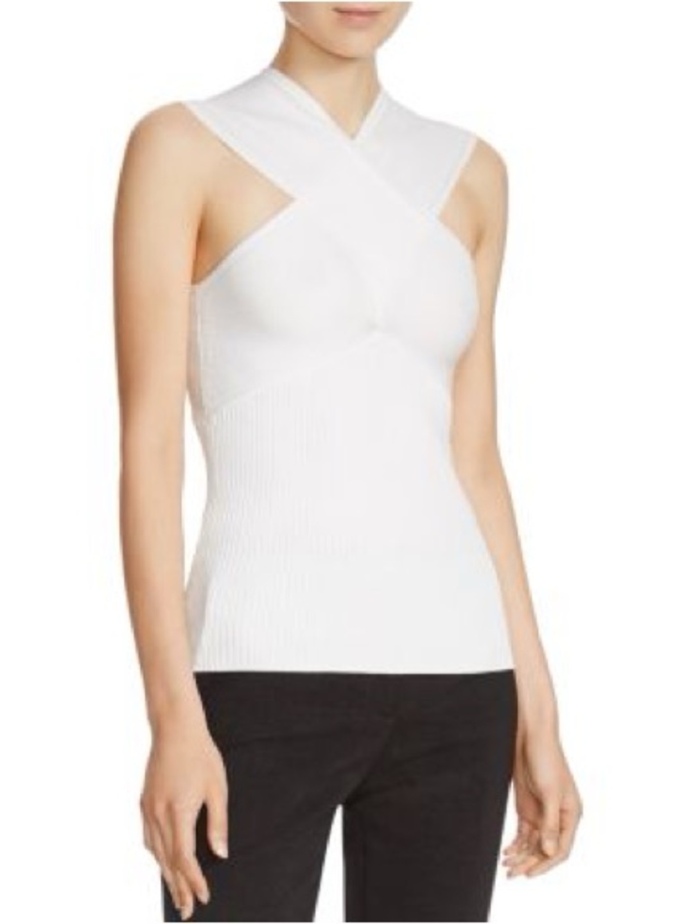 Maje Manhattan ribbed-knit top